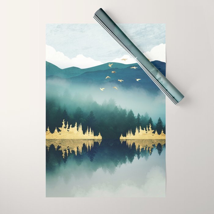 Mist Reflection Wrapping Paper Gallery Image 1