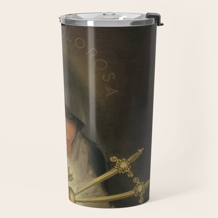Our Lady of Sorrows Mater Dolorosa Mary Painting Travel Mug Gallery Image 2