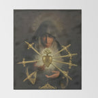 Our Lady of Sorrows Mater Dolorosa Mary Painting Throw Blanket Gallery Image 2