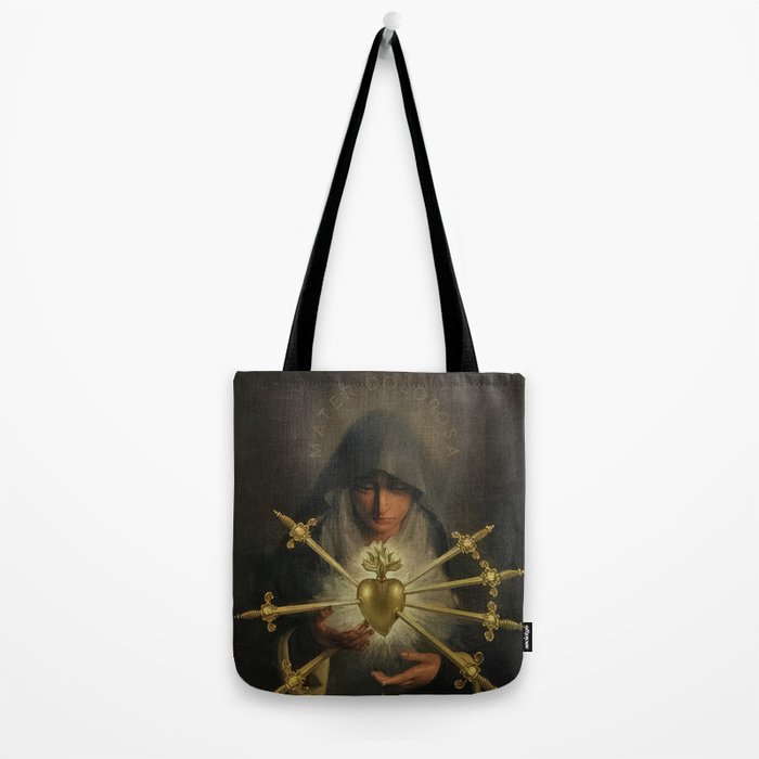 Our Lady of Sorrows Mater Dolorosa Mary Painting Tote Bag Gallery Image 2