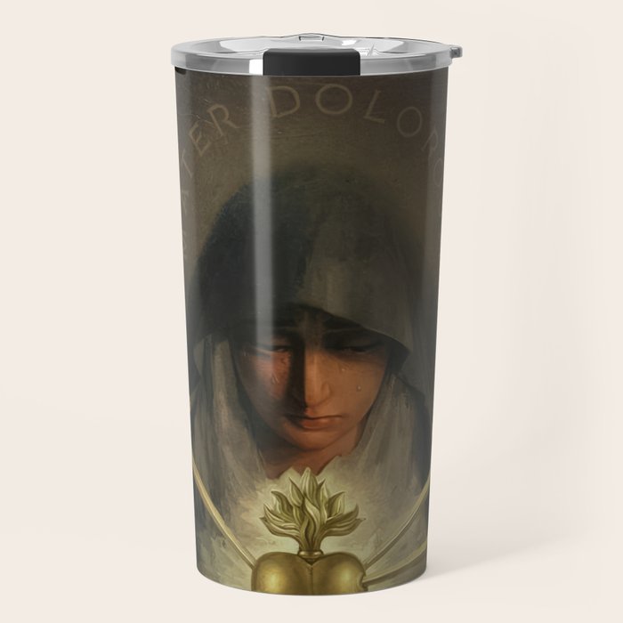 Our Lady of Sorrows Mater Dolorosa Mary Painting Travel Mug Gallery Image 1