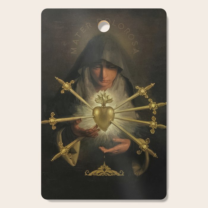 Our Lady of Sorrows Mater Dolorosa Mary Painting Cutting Board Gallery Image 1