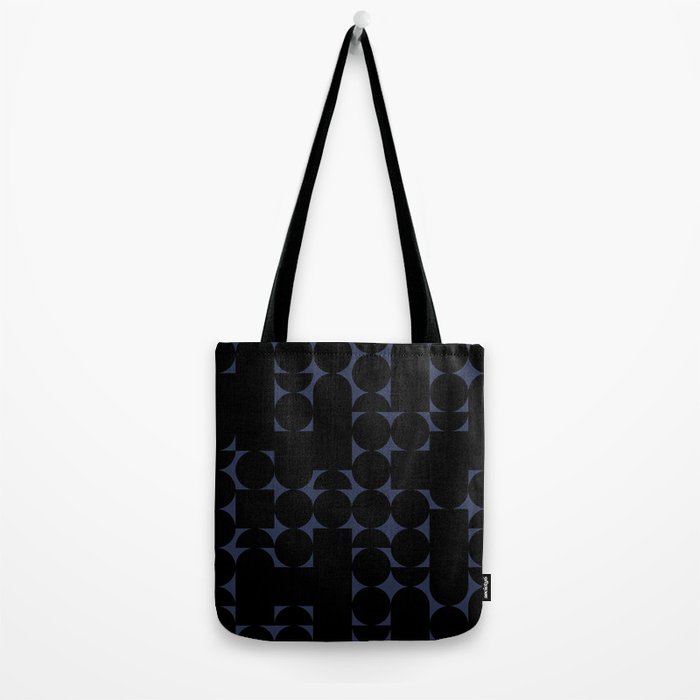 Midcentury modern geometric 01 black Tote Bag Gallery Image 2