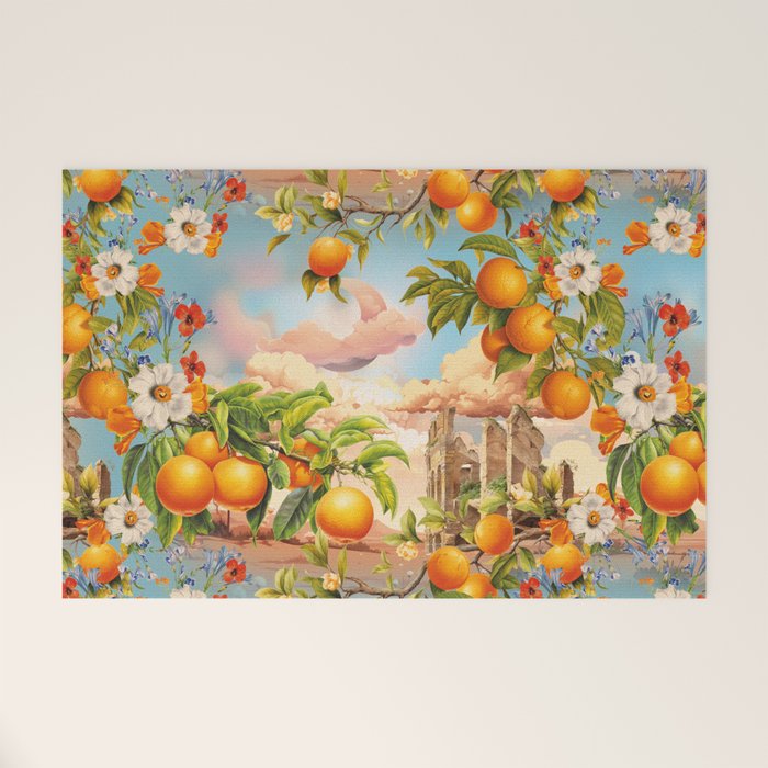 Orange Garden Welcome Mat Gallery Image 1