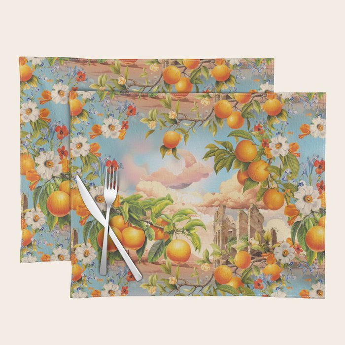 Orange Garden Placemat Gallery Image 1