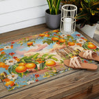 Orange Garden Outdoor Rug Gallery Image 2