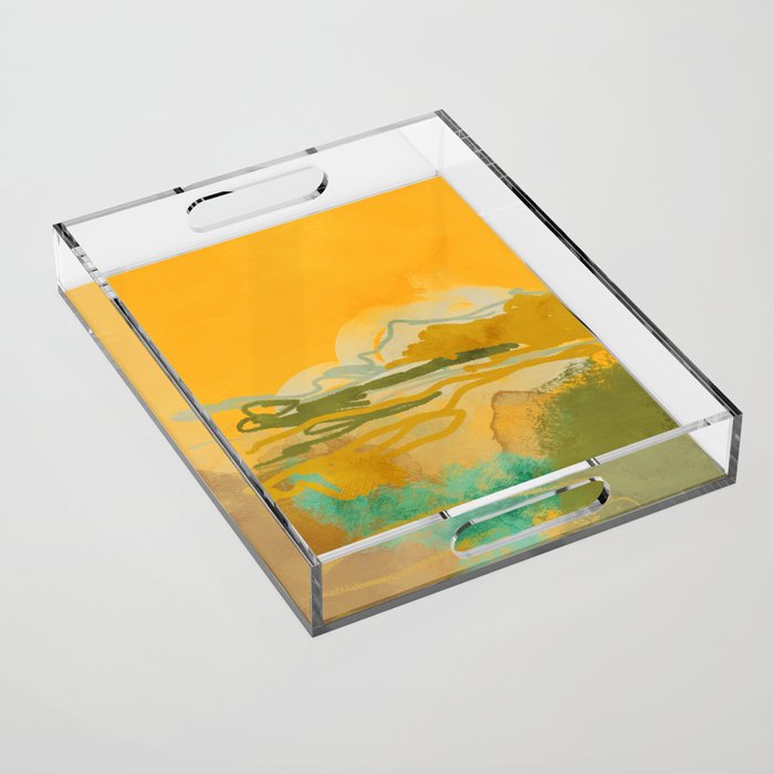 hot summer days landscape abstract Acrylic Tray Gallery Image 1