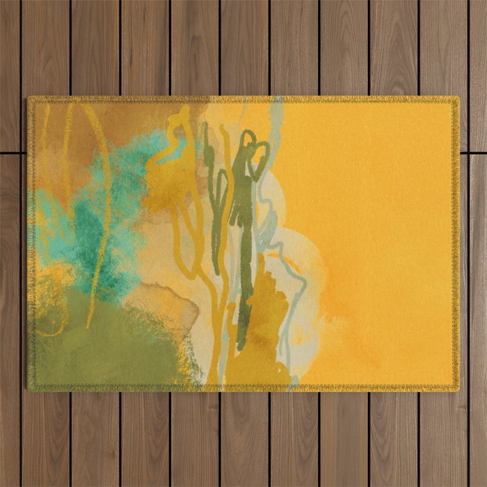 hot summer days landscape abstract Outdoor Rug Gallery Image 1