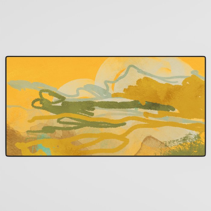 hot summer days landscape abstract Desk Mat Gallery Image 3