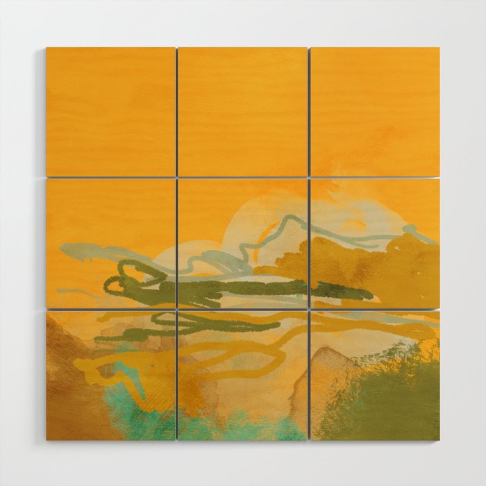hot summer days landscape abstract Wood Wall Art Gallery Image 1