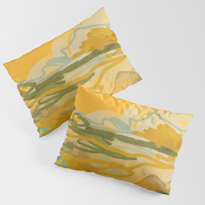 hot summer days landscape abstract Pillow Sham Gallery Image 3