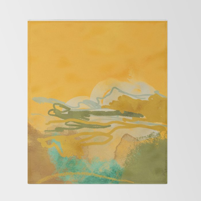 hot summer days landscape abstract Throw Blanket Gallery Image 2