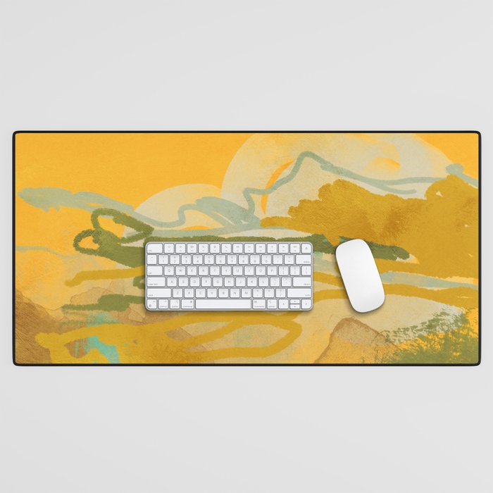 hot summer days landscape abstract Desk Mat Gallery Image 1