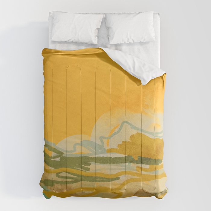 hot summer days landscape abstract Comforter Gallery Image 6