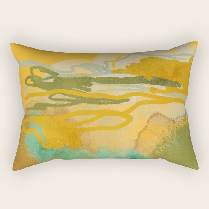 hot summer days landscape abstract Rectangular Pillow Gallery Image 1