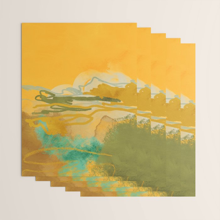hot summer days landscape abstract Wrapping Paper Gallery Image 3