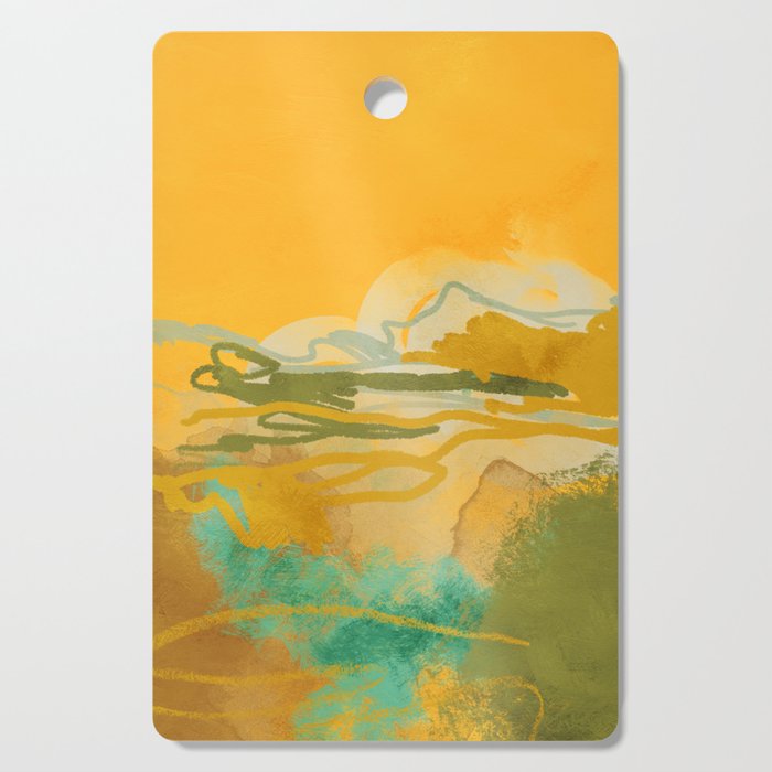 hot summer days landscape abstract Cutting Board Gallery Image 1