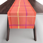 Abstract Tennis Net Pattern in Rosey Red Table Runner Gallery Image 1