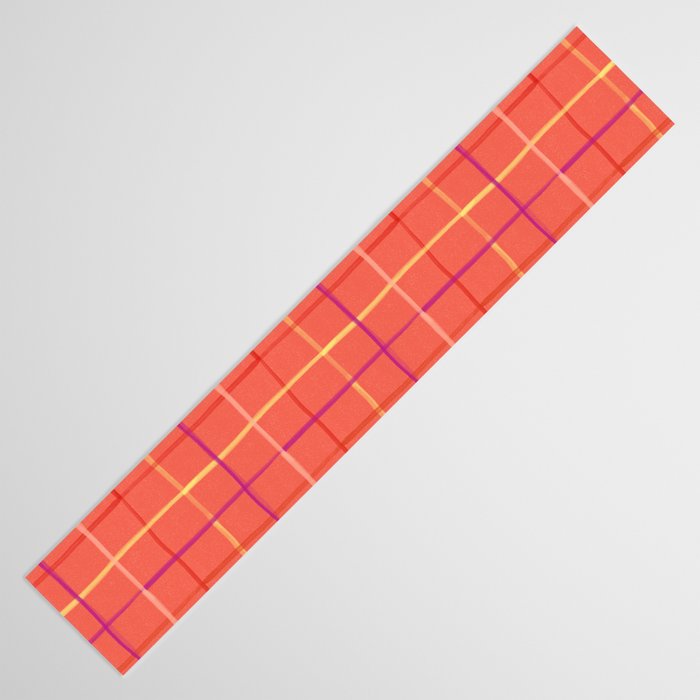 Abstract Tennis Net Pattern in Rosey Red Table Runner Gallery Image 3