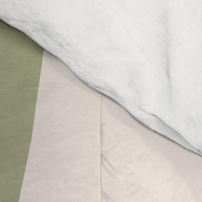 Abstract Shapes 55 in Sage Green and Terracotta (Rainbow Abstraction) Comforter Gallery Image 4