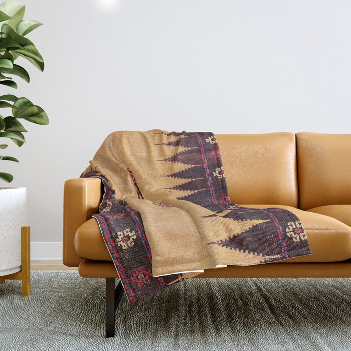 Baluch Sofreh Khorasan Northeast Persian Food Cover Print Throw Blanket Gallery Image 1