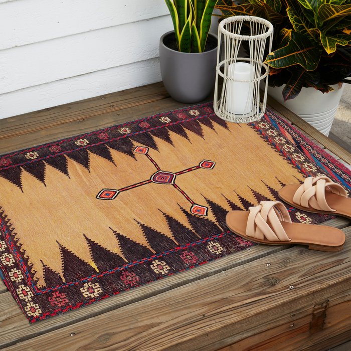 Baluch Sofreh Khorasan Northeast Persian Food Cover Print Outdoor Rug Gallery Image 2