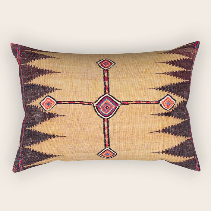 Baluch Sofreh Khorasan Northeast Persian Food Cover Print Rectangular Pillow Gallery Image 2