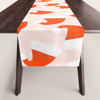 Santa Hats and Snowflakes on Pink Background Table Runner Gallery Image 1