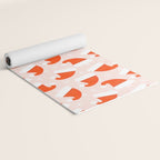 Santa Hats and Snowflakes on Pink Background Yoga Mat Gallery Image 2