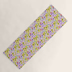 Lovely and Wild - purple and yellow Yoga Mat Gallery Image 1