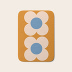 Retro Blossom - tangerine blue Bath Mat Gallery Image 1