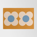 Retro Blossom - tangerine blue Rug Gallery Image 2