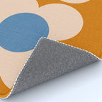 Retro Blossom - tangerine blue Rug Gallery Image 4