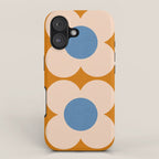 Retro Blossom - tangerine blue iPhone Case Gallery Image 1