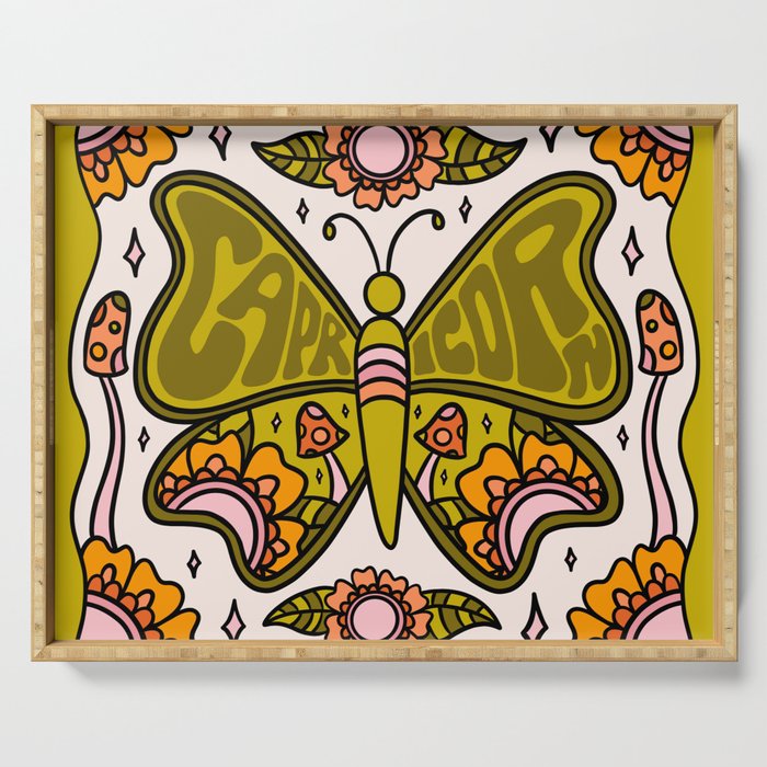 Capricorn Butterfly Serving Tray Gallery Image 1