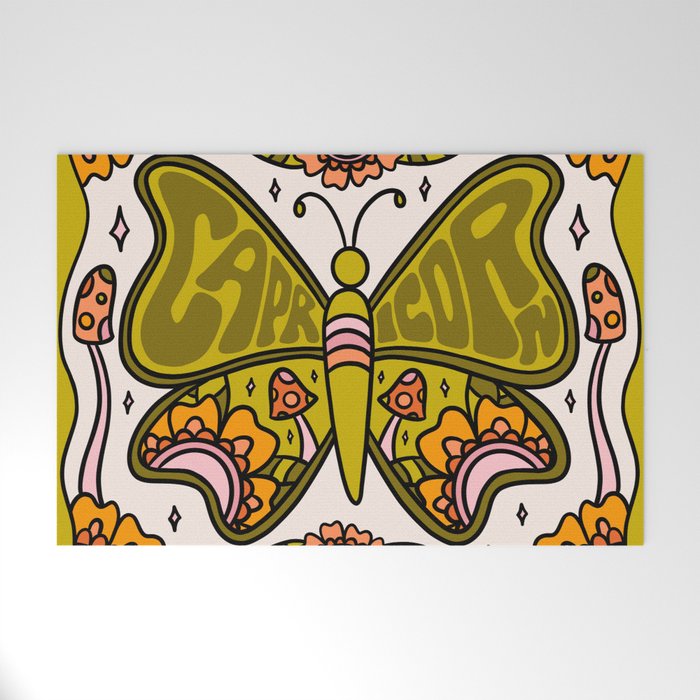 Capricorn Butterfly Welcome Mat Gallery Image 1