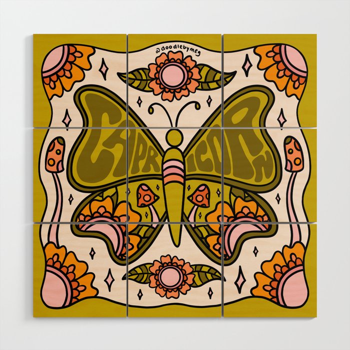 Capricorn Butterfly Wood Wall Art Gallery Image 1