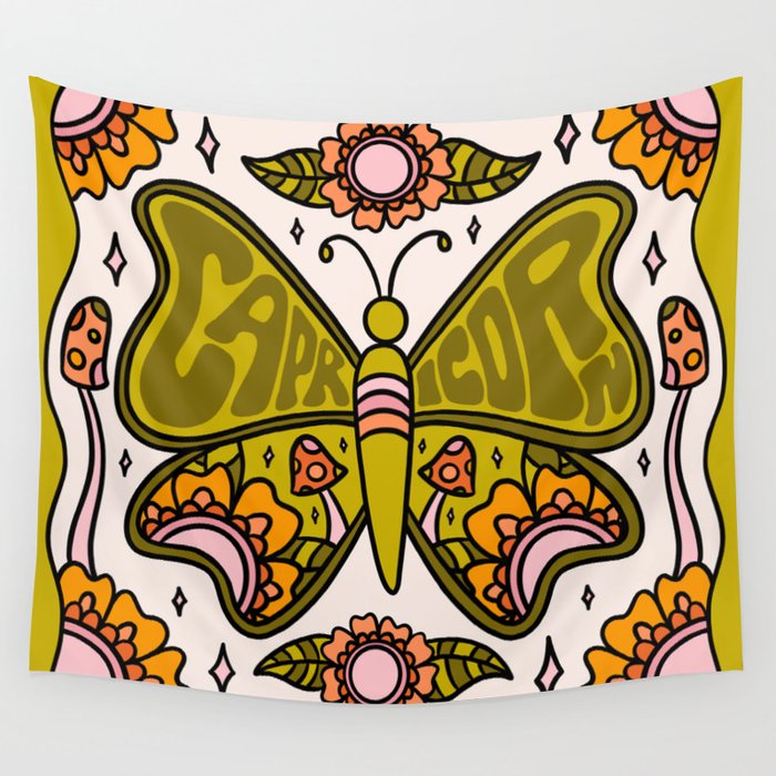 Capricorn Butterfly Wall Tapestry Gallery Image 4