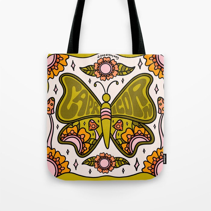 Capricorn Butterfly Tote Bag Gallery Image 1
