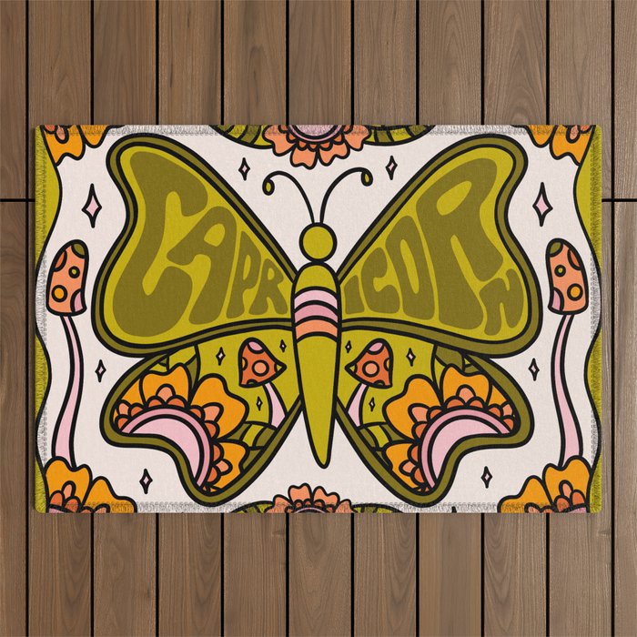 Capricorn Butterfly Outdoor Rug Gallery Image 1