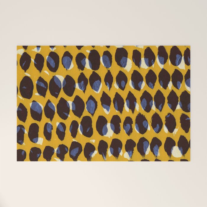 Pure Strokes #1 / Yellow & Blue Pattern Welcome Mat Gallery Image 1