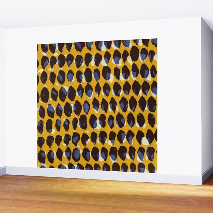 Pure Strokes #1 / Yellow & Blue Pattern Wall Mural Gallery Image 2