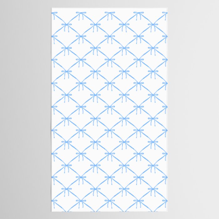 Bows & Ribbons Pattern VII Baby Blue Tablecloth Gallery Image 2