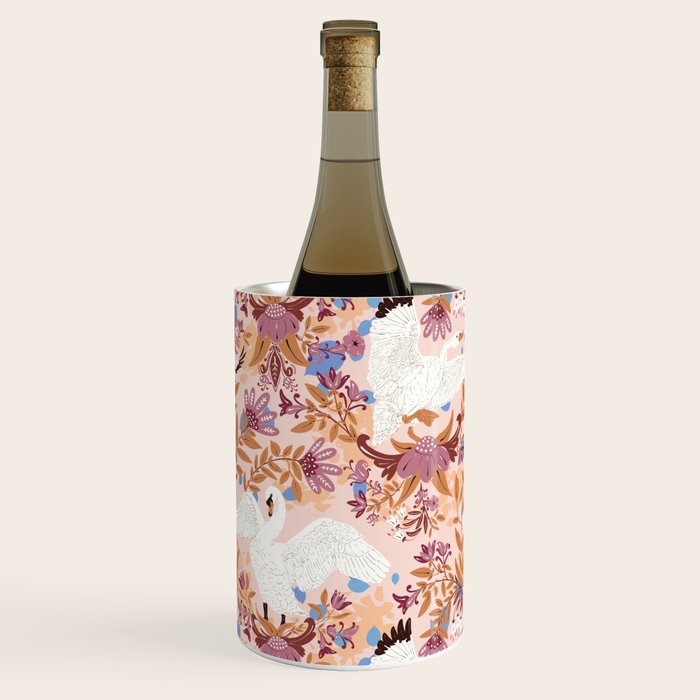 Elegant Swans in Bloom Wine Chiller Gallery Image 2