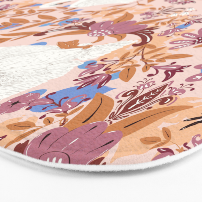 Elegant Swans in Bloom Bath Mat Gallery Image 3
