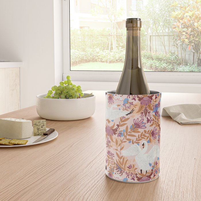 Elegant Swans in Bloom Wine Chiller Gallery Image 4