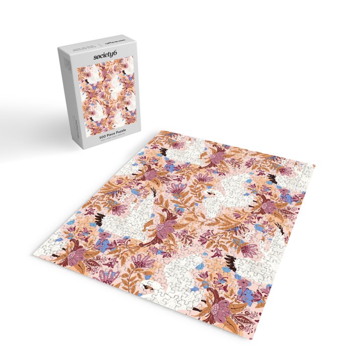 Elegant Swans in Bloom Jigsaw Puzzle Gallery Image 2