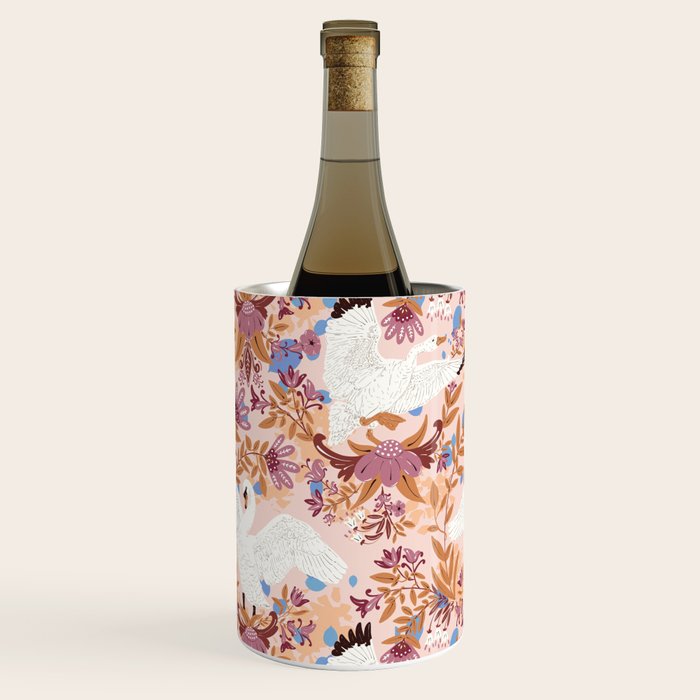 Elegant Swans in Bloom Wine Chiller Gallery Image 3