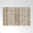 Egyptian hieroglyphs Pastel Gold Welcome Mat Gallery Image 1