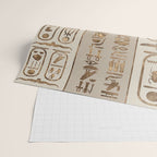 Egyptian hieroglyphs Pastel Gold Wrapping Paper Gallery Image 2